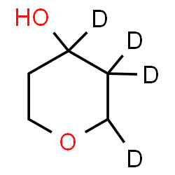 ChemSpider 2D Image | (2,3,3,4-~2~H_4_)Tetrahydro-2H-pyran-4-ol | C5H6D4O2