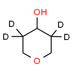 ChemSpider 2D Image | (3,3,5,5-~2~H_4_)Tetrahydro-2H-pyran-4-ol | C5H6D4O2