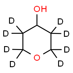 ChemSpider 2D Image | (2,2,3,3,5,5,6,6-~2~H_8_)Tetrahydro-2H-pyran-4-ol | C5H2D8O2
