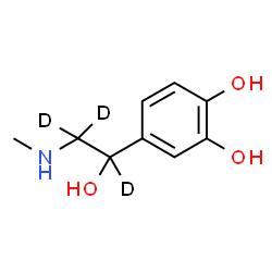 ChemSpider 2D Image | 4-[1-Hydroxy-2-(methylamino)(~2~H_3_)ethyl]-1,2-benzenediol | C9H10D3NO3