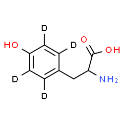 ChemSpider 2D Image | (2,3,5,6-~2~H_4_)Tyrosine | C9H7D4NO3
