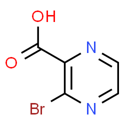 ChemSpider 2D Image | 3-Bromopyrazine-2-carboxylicacid | C5H3BrN2O2
