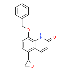 ChemSpider 2D Image | 8-(Benzyloxy)-5-(2-oxiranyl)-2(1H)-quinolinone | C18H15NO3