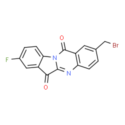 ChemSpider 2D Image | 2-(Bromomethyl)-8-fluoroindolo[2,1-b]quinazoline-6,12-dione | C16H8BrFN2O2