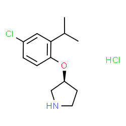 ChemSpider 2D Image | (3S)-3-(4-Chloro-2-isopropylphenoxy)pyrrolidine hydrochloride (1:1) | C13H19Cl2NO