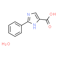 ChemSpider 2D Image | 2-phenyl-1,3-dihydroimidazole-4-carboxylic acid;hydrate | C10H11N2O3