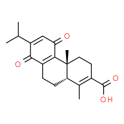ChemSpider 2D Image | (4aR,10aS)-7-Isopropyl-1,4a-dimethyl-5,8-dioxo-3,4,4a,5,8,9,10,10a-octahydro-2-phenanthrenecarboxylic acid | C20H24O4