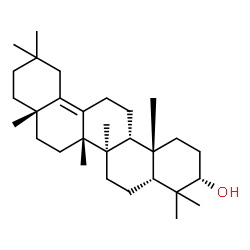 ChemSpider 2D Image | (3beta,10alpha,17alpha)-Olean-13(18)-en-3-ol | C30H50O