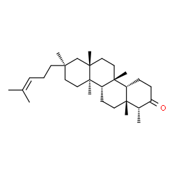 ChemSpider 2D Image | (1R,4aS,4bR,6aS,8R,10aR,10bS,12aR)-1,4b,6a,8,10a,12a-Hexamethyl-8-(4-methyl-3-penten-1-yl)hexadecahydro-2(1H)-chrysenone | C30H50O
