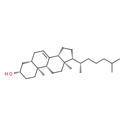 ChemSpider 2D Image | (3beta,5alpha,20S)-Cholest-7-en-3-ol | C27H46O
