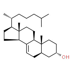 ChemSpider 2D Image | (3beta,5beta,9beta,10alpha,13alpha,14beta,17alpha)-Cholest-7-en-3-ol | C27H46O