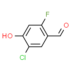 ChemSpider 2D Image | 5-Chloro-2-fluoro-4-hydroxybenzaldehyde | C7H4ClFO2