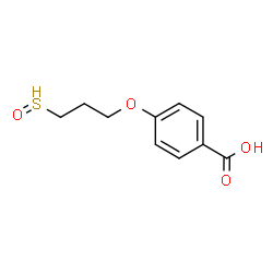 ChemSpider 2D Image | 4-[3-(oxo-$l^{3}-sulfanyl)propoxy]benzoic acid | C10H11O4S