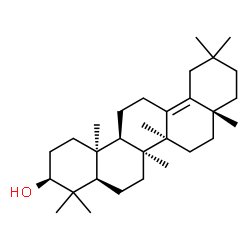 ChemSpider 2D Image | (3beta,8alpha,10alpha)-Olean-13(18)-en-3-ol | C30H50O