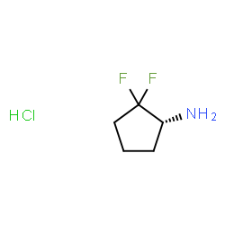 ChemSpider 2D Image | (1R)-2,2-Difluorocyclopentanamine hydrochloride (1:1) | C5H10ClF2N