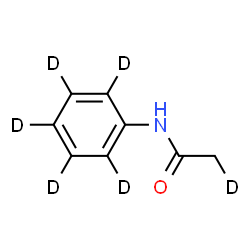 ChemSpider 2D Image | N-(~2~H_5_)Phenyl(2-~2~H_1_)acetamide | C8H3D6NO