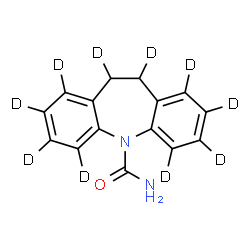 ChemSpider 2D Image | (1,2,3,4,6,7,8,9,10,11-~2~H_10_)-10,11-Dihydro-5H-dibenzo[b,f]azepine-5-carboxamide | C15H4D10N2O