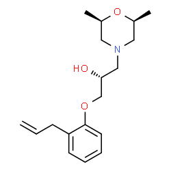 ChemSpider 2D Image | (2R)-1-(2-Allylphenoxy)-3-[(2R,6S)-2,6-dimethyl-4-morpholinyl]-2-propanol | C18H27NO3