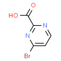 ChemSpider 2D Image | 4-Bromo-2-pyrimidinecarboxylic acid | C5H3BrN2O2