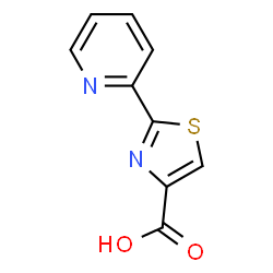 ChemSpider 2D Image | 2-(2-pyridinyl)-4-thiazolecarboxylic acid | C9H6N2O2S
