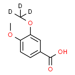 ChemSpider 2D Image | 4-Methoxy-3-[(~2~H_3_)methyloxy]benzoic acid | C9H7D3O4