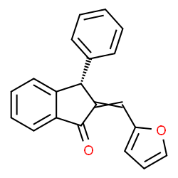 ChemSpider 2D Image | (3S)-2-(2-Furylmethylene)-3-phenyl-1-indanone | C20H14O2