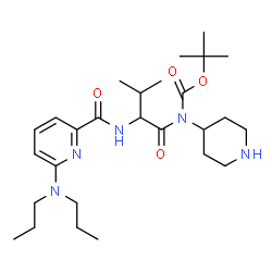 ChemSpider 2D Image | 2-Methyl-2-propanyl (N-{[6-(dipropylamino)-2-pyridinyl]carbonyl}valyl)4-piperidinylcarbamate | C27H45N5O4