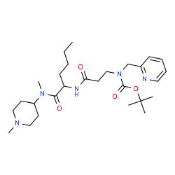 ChemSpider 2D Image | N-{[(2-Methyl-2-propanyl)oxy]carbonyl}-N-(2-pyridinylmethyl)-beta-alanyl-N-methyl-N-(1-methyl-4-piperidinyl)norleucinamide | C27H45N5O4
