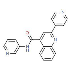 ChemSpider 2D Image | N-(3-Pyridinyl)-2-(4-pyridinyl)-4-quinolinecarboxamide | C20H14N4O