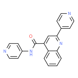 ChemSpider 2D Image | N,2-Di(4-pyridinyl)-4-quinolinecarboxamide | C20H14N4O
