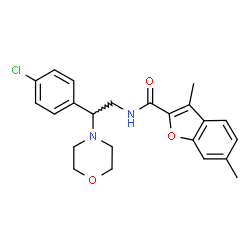 ChemSpider 2D Image | N-[2-(4-Chlorophenyl)-2-(4-morpholinyl)ethyl]-3,6-dimethyl-1-benzofuran-2-carboxamide | C23H25ClN2O3