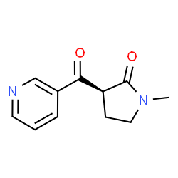 ChemSpider 2D Image | (3S)-1-Methyl-3-(3-pyridinylcarbonyl)-2-pyrrolidinone | C11H12N2O2