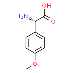 ChemSpider 2D Image | (2S)-Amino(4-methoxyphenyl)acetic acid | C9H11NO3