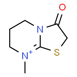 ChemSpider 2D Image | thiazolo[3,2-a]pyrimidin-4-ium, 2,3,5,6,7,8-hexahydro-8-methyl-3-oxo- | C7H11N2OS