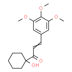 ChemSpider 2D Image | 1-(1-Hydroxycyclohexyl)-3-(3,4,5-trimethoxyphenyl)-2-propen-1-one | C18H24O5