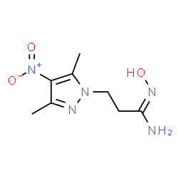 ChemSpider 2D Image | 1H-pyrazole-1-propanimidamide, N'-hydroxy-3,5-dimethyl-4-nitro- | C8H13N5O3