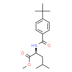 ChemSpider 2D Image | Methyl N-[4-(2-methyl-2-propanyl)benzoyl]-L-leucinate | C18H27NO3