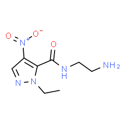 ChemSpider 2D Image | N-(2-aminoethyl)-2-ethyl-4-nitropyrazole-3-carboxamide | C8H13N5O3