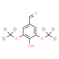 ChemSpider 2D Image | 4-Hydroxy-3,5-bis[(~2~H_3_)methyloxy]benzaldehyde | C9H4D6O4
