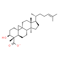 ChemSpider 2D Image | (3beta,9beta)-3-Hydroxy-9,19-cyclolanost-24-en-28-oate | C30H47O3
