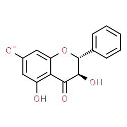 ChemSpider 2D Image | (2R,3R)-3,5-Dihydroxy-4-oxo-2-phenyl-7-chromanolate | C15H11O5