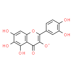 ChemSpider 2D Image | 2-(3,4-Dihydroxyphenyl)-5,6,7-trihydroxy-4-oxo-4H-chromen-3-olate | C15H9O8