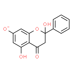 ChemSpider 2D Image | 2,5-Dihydroxy-4-oxo-2-phenyl-7-chromanolate | C15H11O5