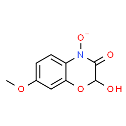 ChemSpider 2D Image | 2-Hydroxy-7-methoxy-3-oxo-2,3-dihydro-4H-1,4-benzoxazin-4-olate | C9H8NO5