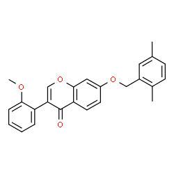 ChemSpider 2D Image | 7-[(2,5-Dimethylbenzyl)oxy]-3-(2-methoxyphenyl)-4H-chromen-4-one | C25H22O4