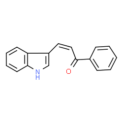 ChemSpider 2D Image | (2Z)-3-(1H-Indol-3-yl)-1-phenyl-2-propen-1-one | C17H13NO