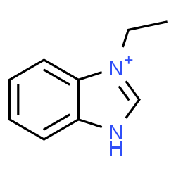 ChemSpider 2D Image | 3-Ethyl-1H-benzimidazol-3-ium | C9H11N2