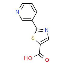ChemSpider 2D Image | 2-(Pyridin-3-yl)thiazole-5-carboxylic acid | C9H6N2O2S