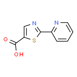 ChemSpider 2D Image | 2-(2-Pyridinyl)-1,3-thiazole-5-carboxylic acid | C9H6N2O2S