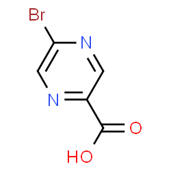 ChemSpider 2D Image | 5-Bromo-2-pyrazinecarboxylic acid | C5H3BrN2O2